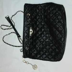 Black DKNY Quilted Leather Crossbody Purse